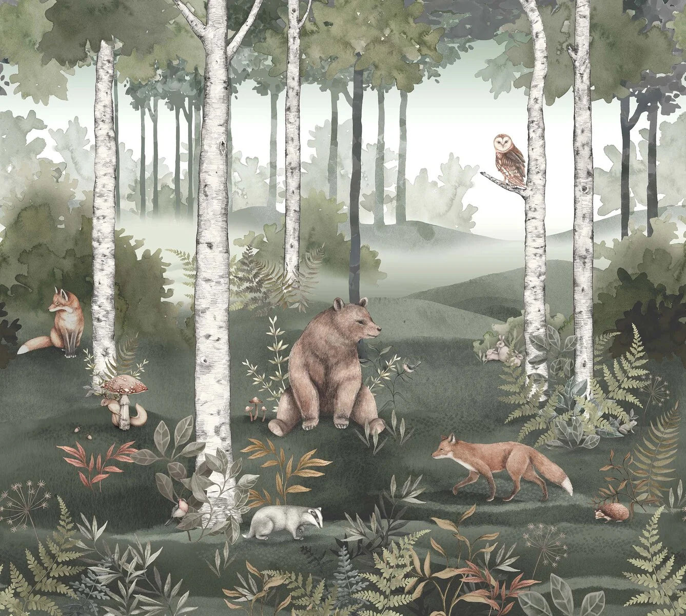 Wild Forest Mural 6943 Wallpaper