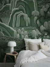 Indigo Garden Mural 9592W Wallpaper