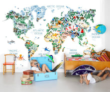 The Cutest World Map Ever p270505-8 Mr Perswall Wallpaper