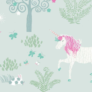 Unicorns - Mint p280107-4 Mr Perswall Wallpaper