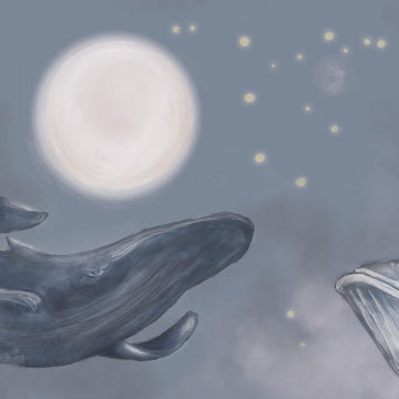 Whales in the Sky - Light Mr Perswall Wallpaper