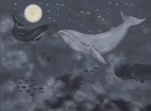 Whales in the Sky - Dark Mr Perswall Wallpaper
