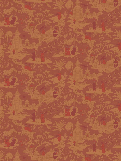 Chinese Toile by Cole & Son - Red - Wallpaper - 100/8041